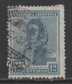 Argentina Sc # 271 used perf 13 1/2   wm 88 (RC)