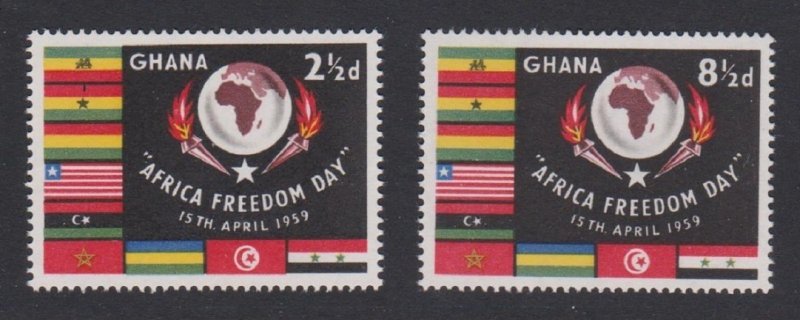 Ghana Africa Freedom Day 2v 1959 MNH SC#46-47 SG#211-212