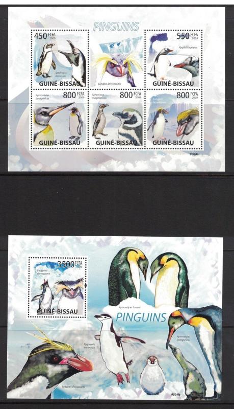 Guinea Bissau 9504ab - Penguins. Souvenir Sheets. MNH OG.#02 GUINBISS9504