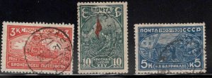 Russia Scott 438-440 Used stamp set 1930