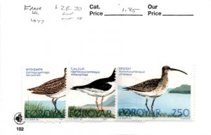 Faroe Islands, Postage Stamp, #28-30 Mint NH, 1977 Birds (AB)
