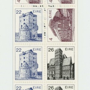 IRELAND #550c Booklet 4p 22p 26p Postage Stamps Dublin EUROPE 1986 Mint NH