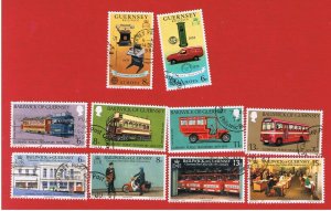 Guernsey #189-198  VF used  3 sets  Free S/H