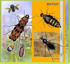 B0532 - LIBERIA - Stamp Sheet - 2023 - INSECTS, Beetles-