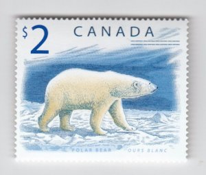 POLAR BEAR = LITHOGRAPHY and ENGRAVING stamp Canada 1998 #1690 MNH