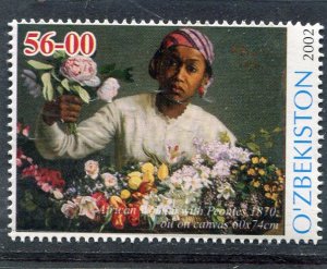 Uzbekistan 2002 FREDERIC BAZILLE Painting Stamp Perforated Mint (NH)