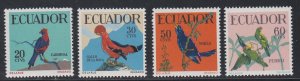 Ecuador # 645-648, Birds, Mint NH, 1/2 Cat.