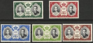 Monaco # 366-70    Royal Wedding 1956    (5)    Mint NH