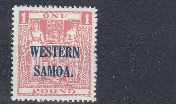 WESTERN SAMOA  1945 - 53  S G 210 £1  PINK    MH   CAT £140