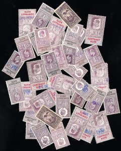 Great Britain Stamps Used Lot Of 35 Revenues