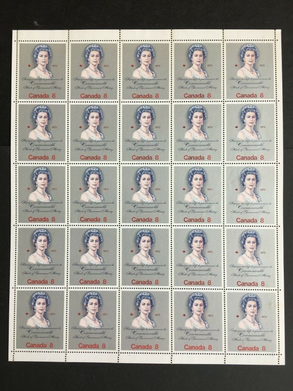 Canada 1973 full sheet, Queen Elizabeth II, Sc# 620