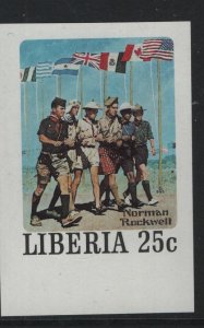 LIBERIA, 856g  MNH IMPERF,  SCOUTING, NORMAN ROCKWELL