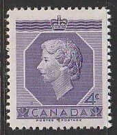 1953 Canada - Sc 330 - MNH VF - 1 single - Queen Elizabeth II - Coronation