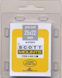 Prinz Scott Stamp Mounts Size 25/22 CLEAR Background Pack of 40