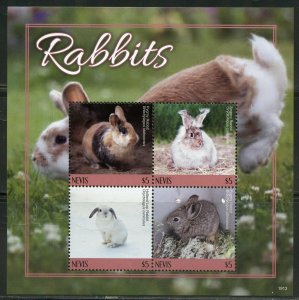 NEVIS 2020 RABBITS SHEET MINT NH 