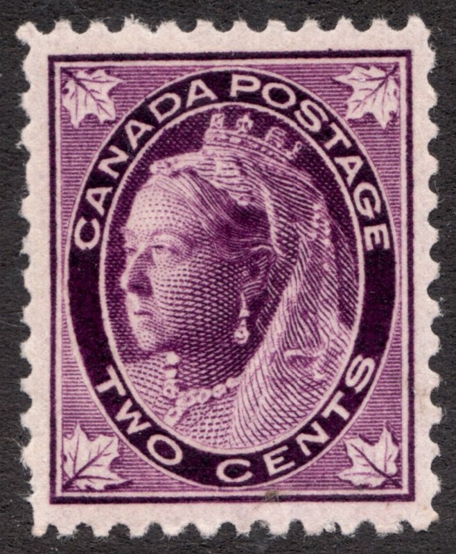 1897 Canada Sc #68 - 2¢ Maple Queen Victoria - MNH - Small perforation damage