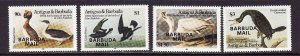 Barbuda-Sc#706//711-unused NH half set-Audubon Birds-1985-86-