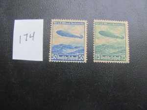 Germany 1936 MNH  SC C57-58  SET VF 50 EUROS (174)