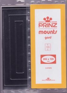 Prinz Black Stamp Mounts gard 265/105 10 Strips 