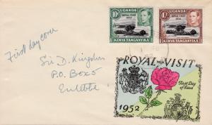 Uganda 1952 KGVI Royal Visit First Day Cover