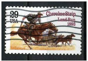 USA 1993 - Scott 2754 used - 29c, Chirokee Strip Land Run 