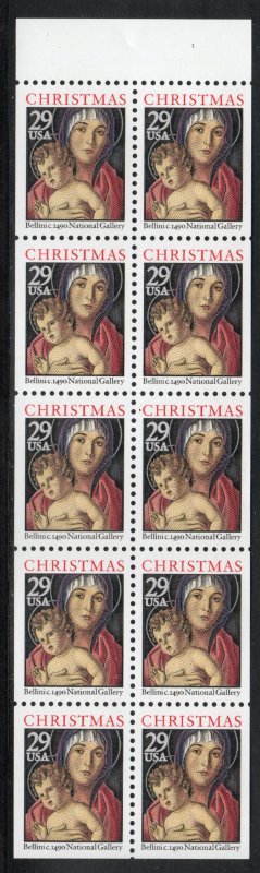 ALLY'S STAMPS US Scott #2710a 29c Madonna & Child - B/P [10] MNH F/VF [BP-64c]