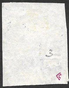 Doyle's_Stamps: VF-XF Used 1852 1c Imperf Franklin, Scott #9