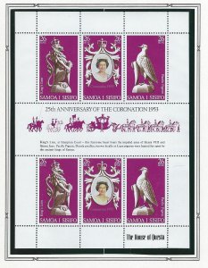 Samoa QEII 25th Coronation anniv. souvenir sheet mnh SC 472