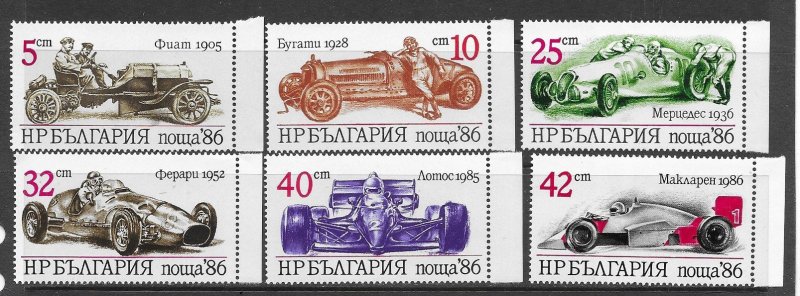 Bulgaria 3223-8 MNH Car set cpl.  x 10 sets, vf. 2022 CV $ 27.50