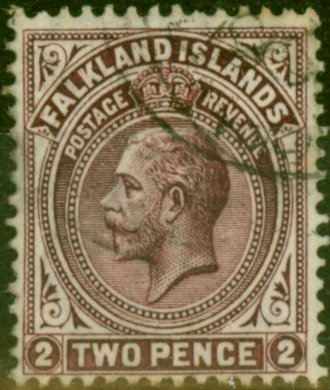 Falkland Islands 1912 2d Maroon SG62 Fine Used 