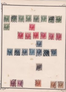 denmark early stamps  on album page ref r11442