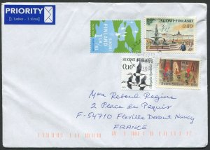 Finland 2018 Sailboats Statue Duck & Barn Stamps on cover (448)