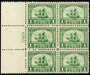 548, Mint NH XF 1¢ Left Side Plate Block of Six ** Stuart Katz