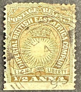 British East Africa #14 Used w/1893 Cancel SCV~$15 [U7.7.4]