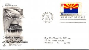 FDC 1976 SC #1682 Artcraft Cachet, Arizona - Washington DC - Single - J1321