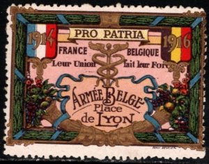 1914 WW One France Delandre Poster Stamp For One's Country France & Belgium