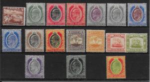 MALTA SG45/63 1904-14 DEFINITIVE SET MTD MINT