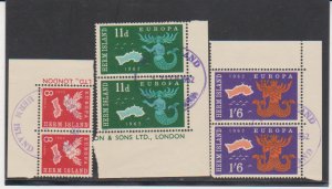 GB REGIONALS HERM ISLAND 1962 Rare FDC with EUROPA 1962 issue in Pairs Neptune w