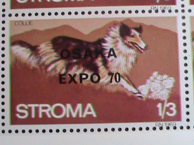 ​STROMA ISLAND-1970 -ERROR- BROWN COLOR MISSING-OSAKA EXPO'70 JAPAN MNH- SHEET