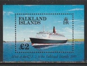 1993 Falkland Islands - Sc 572 - MNH VF - 1 single - Visit of Liner QE II