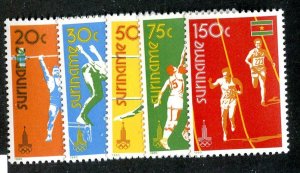 1980 Surinam Sc #552-56 MNH** cv.$3.20  ( 1801 WX )