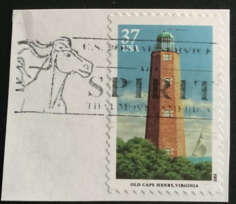 US #3787 Used OP Single Lighthouse SCV $.30