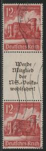 Germany Scott # B182 (2), label A11.3, used, se-tenant, Mi# S263