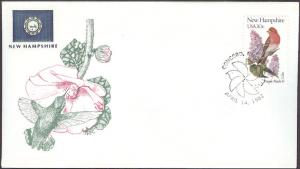 #1981 New Hampshire Birds - Flowers Bittings FDC