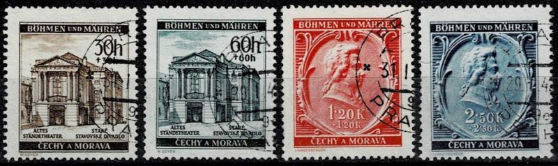 Bohemia and Moravia,Sc.#B5;-B8 used