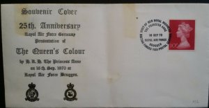 GB 1970 RAF Bruggen Queens Colour 25th Anni RAF Germany SHS