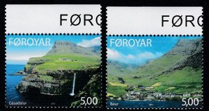 Faroe Islands # 433-434, Small Towns,  Mint NH, 1/2 Cat.