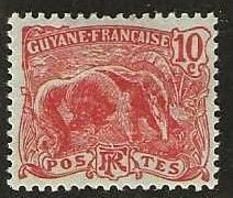 French Guiana 58,  mint, hinge remnant  1925.  (F489)