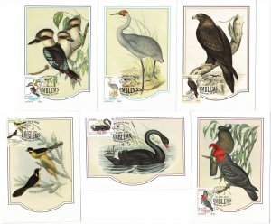 Australia 2020 Bird Emblems Set of 6 Maximum Cards