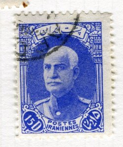 IRAN; 1938 early Reza Shah Pahlavi Birthday issue used 15d. value (Type II )